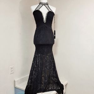 ALICE black lace cutout prom dress sz. 5/6